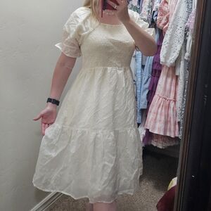 Love, Olive Co Alessandra Dress-Cream